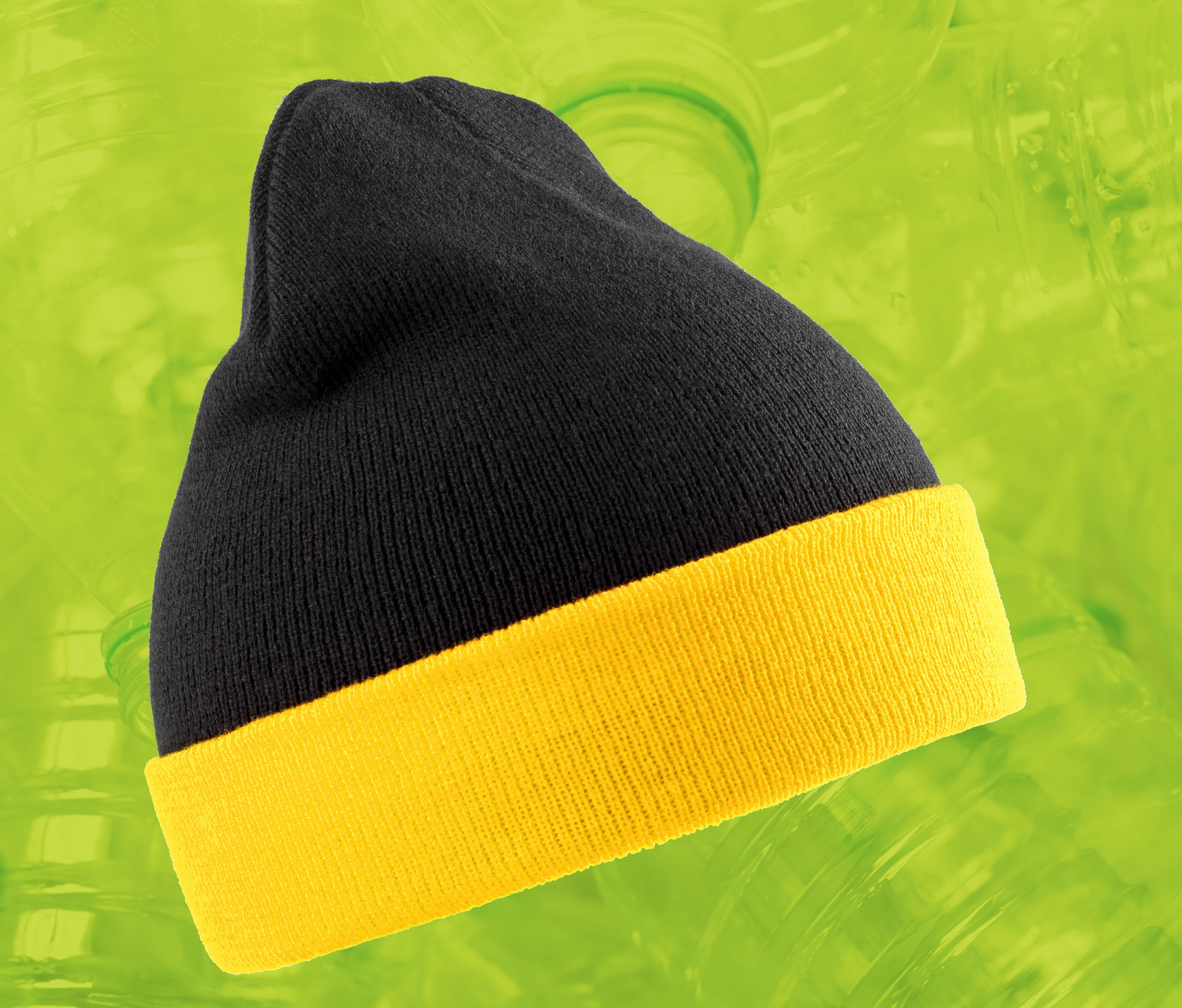 RECYCLED BLACK COMPASS BEANIE